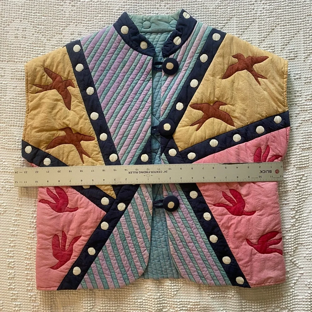 Vintage Couture‎ Colorblock Quilted Vest - Picture 8 of 16